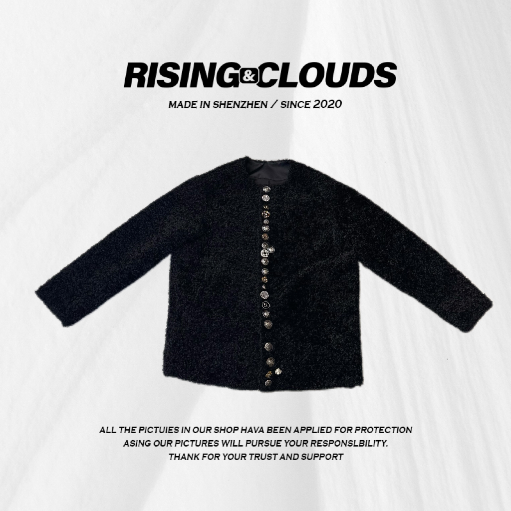 RISING&CLOUDS【小云姐】冬季穿搭保暖时尚时尚原创羊毛外套100091