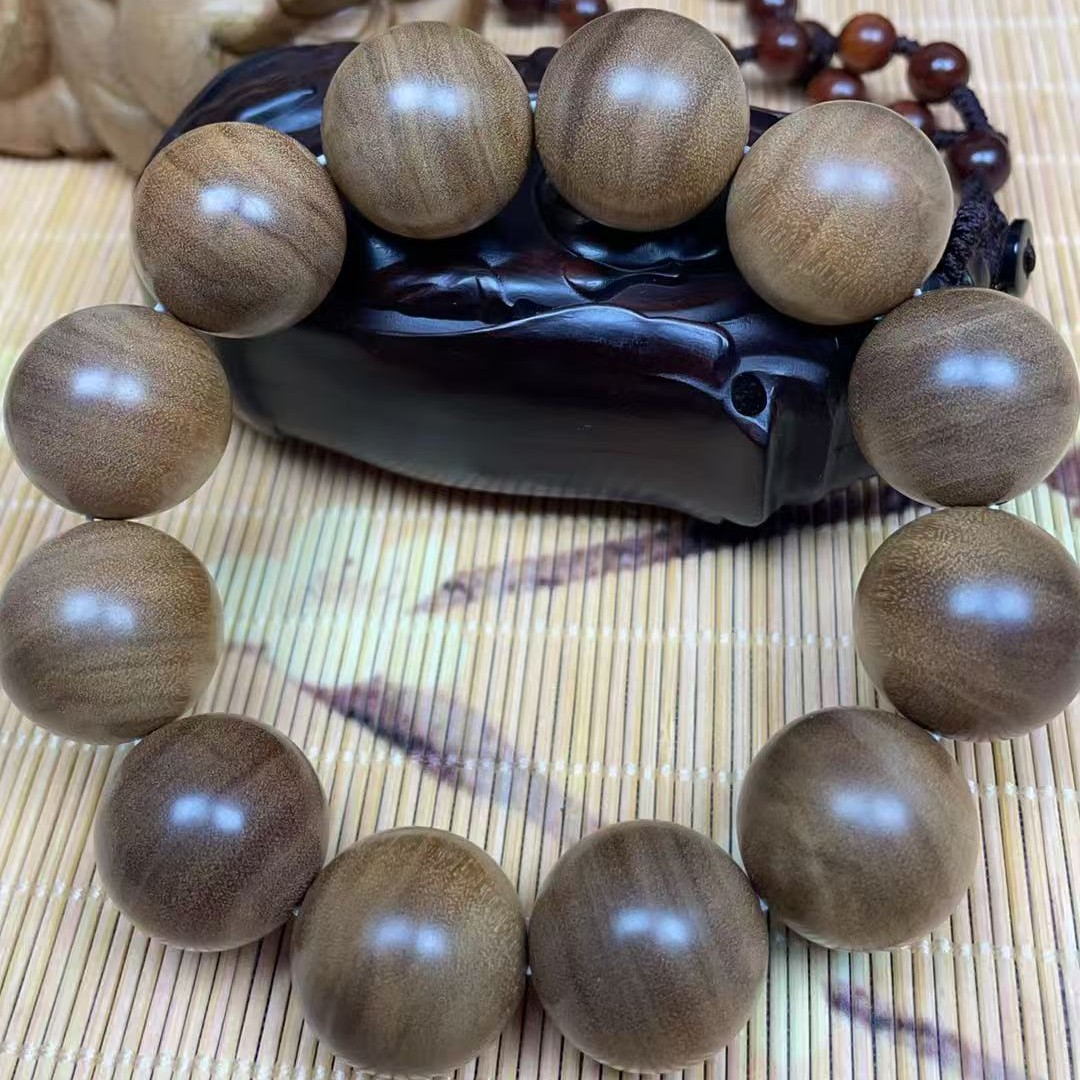 老山檀香天然香2.0虎皮纹沉水手串高货（新号福利）