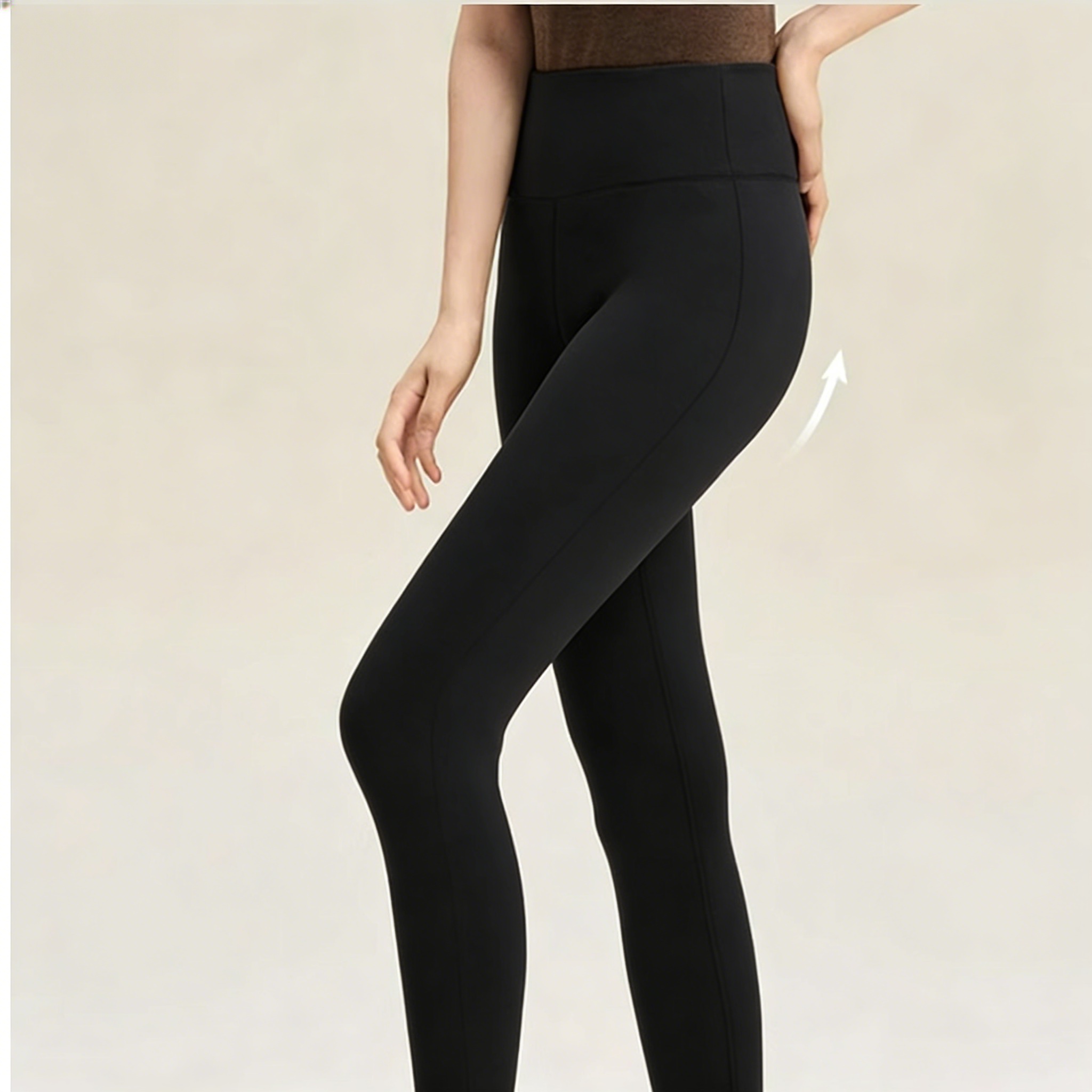 【双层保命】特定600克膨体德绒超厚女款修身高腰打底保暖裤A63423