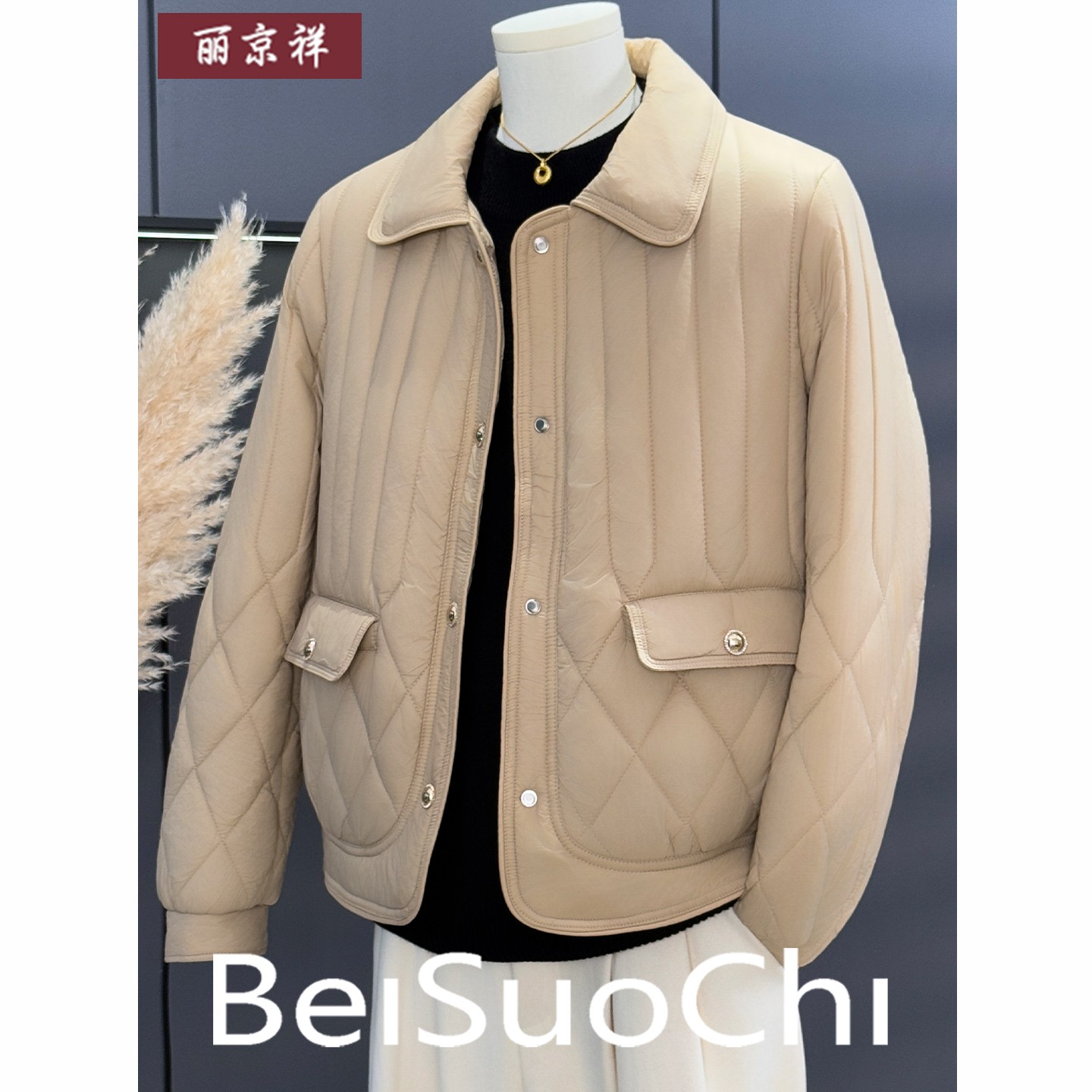 小个子妈妈冬装夹棉外套2025新款中老年女装秋冬羽绒棉服轻薄棉袄