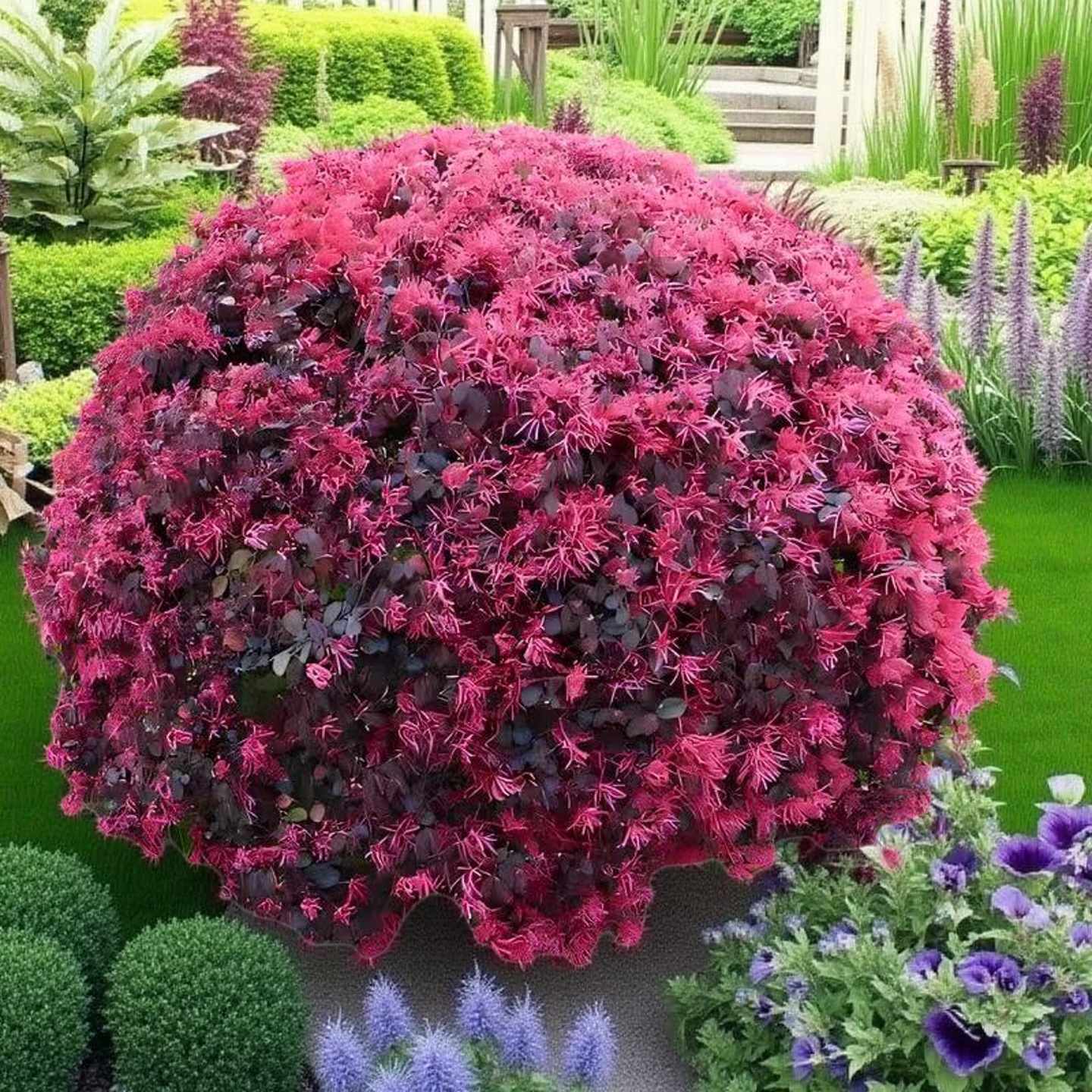 红花继木球观叶花灌木庭院别墅花镜绿化搭配绿植花卉彩叶绿篱耐寒