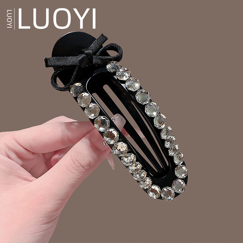 11.5厘米新款水晶懒人夹抓夹女网红后脑勺全盘发一字夹盘发夹发饰