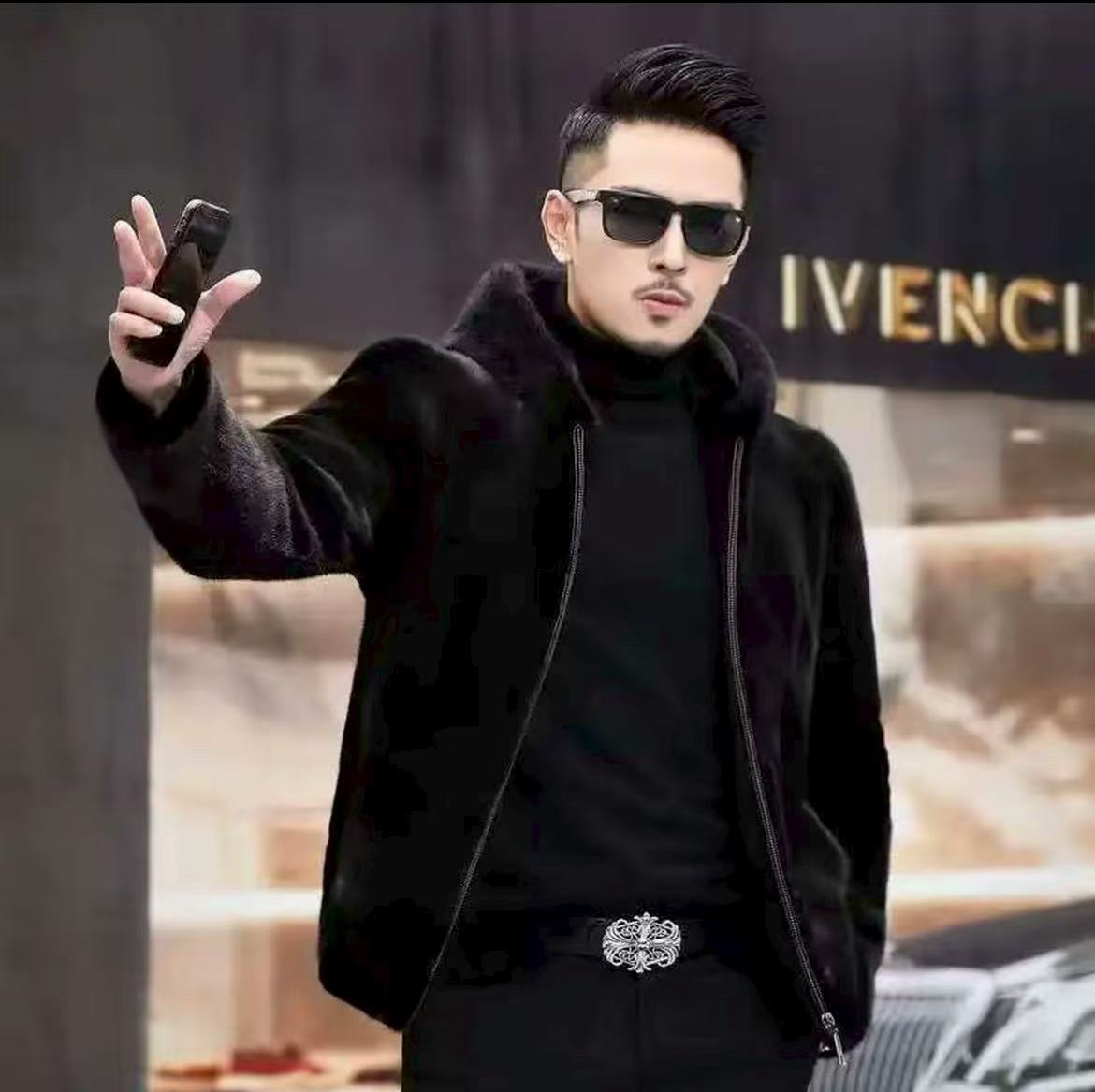 （海宁）时尚轻奢海宁男士外套冬季休闲连帽男款保暖夹克