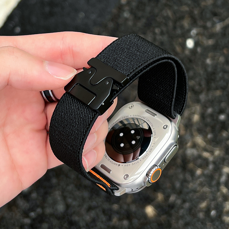 编织回环降落伞卡扣表带适用AppleWatch苹果手表S10/S98/SE/ultra