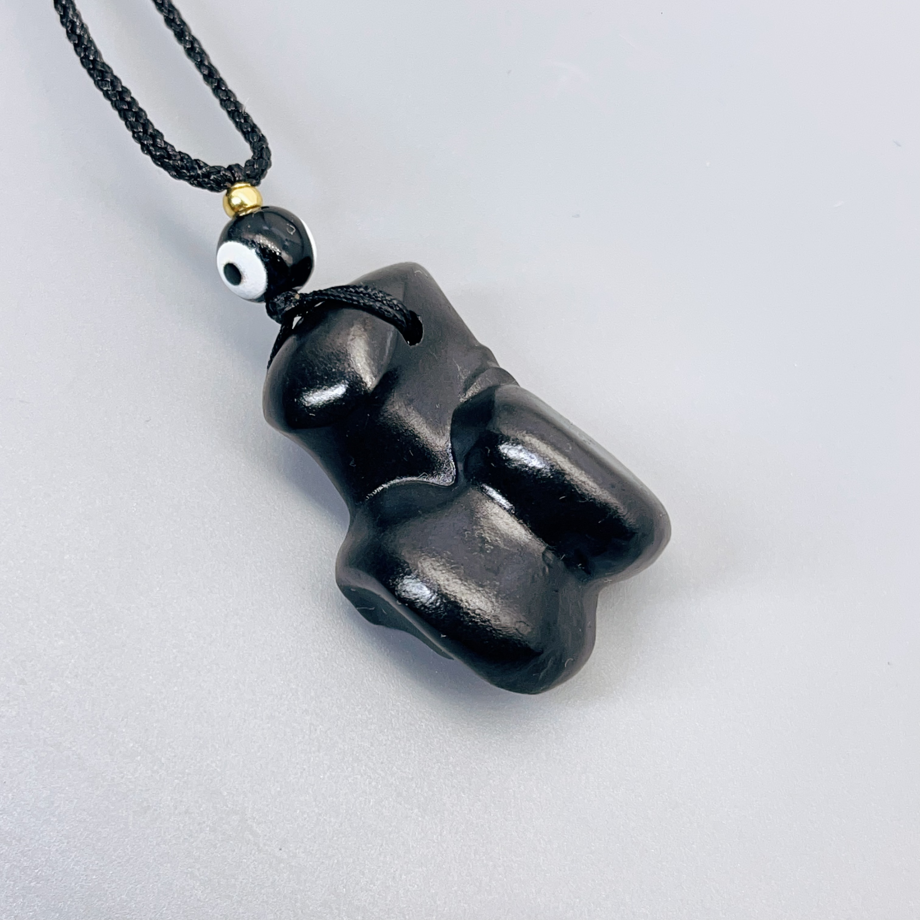 纯手工玉石雕狼髀石吊坠