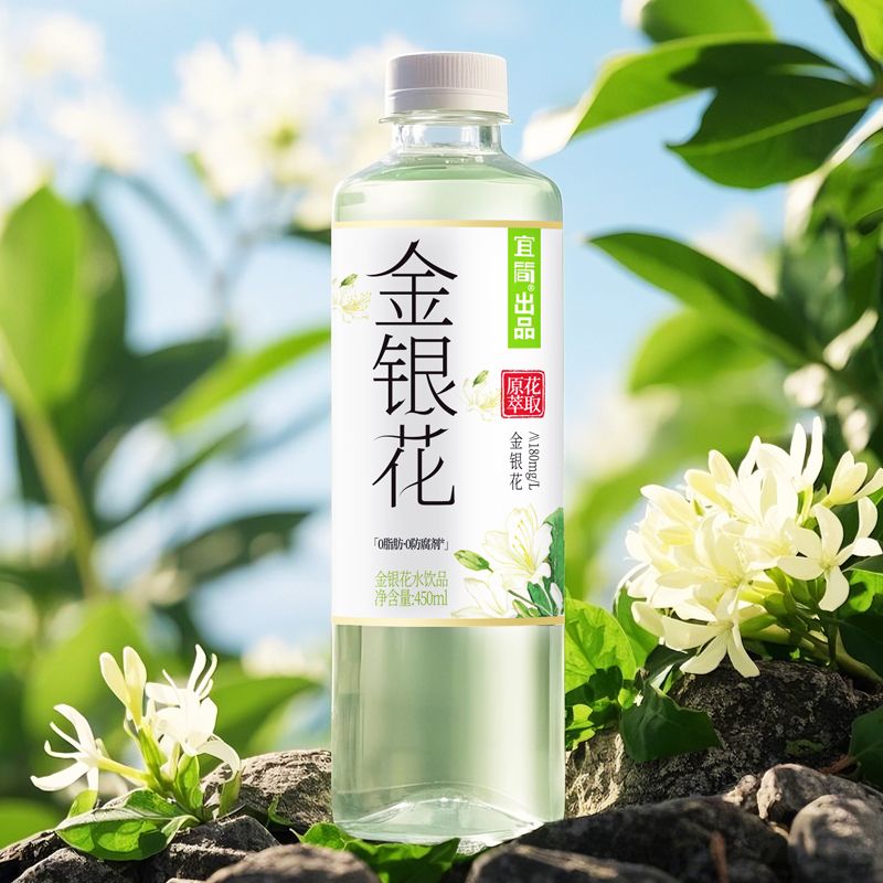 宜简金银花水饮品450ml*15瓶旅游办公饮用水夏季解暑饮料水饮料