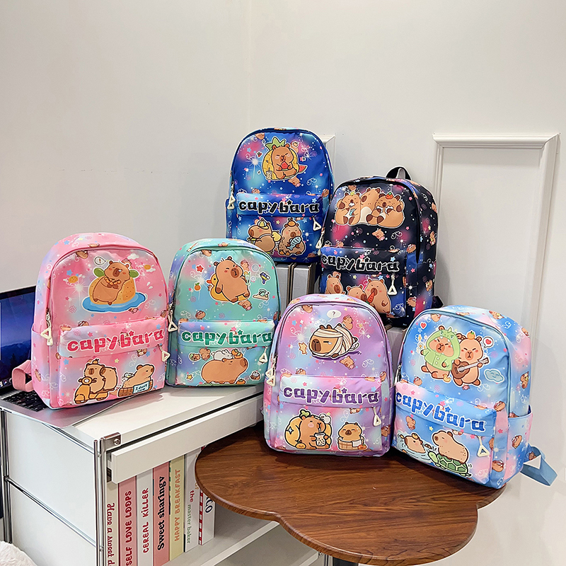 新款卡通尼龙儿童书包可爱大容量超轻小背包印花幼儿园大班双肩包