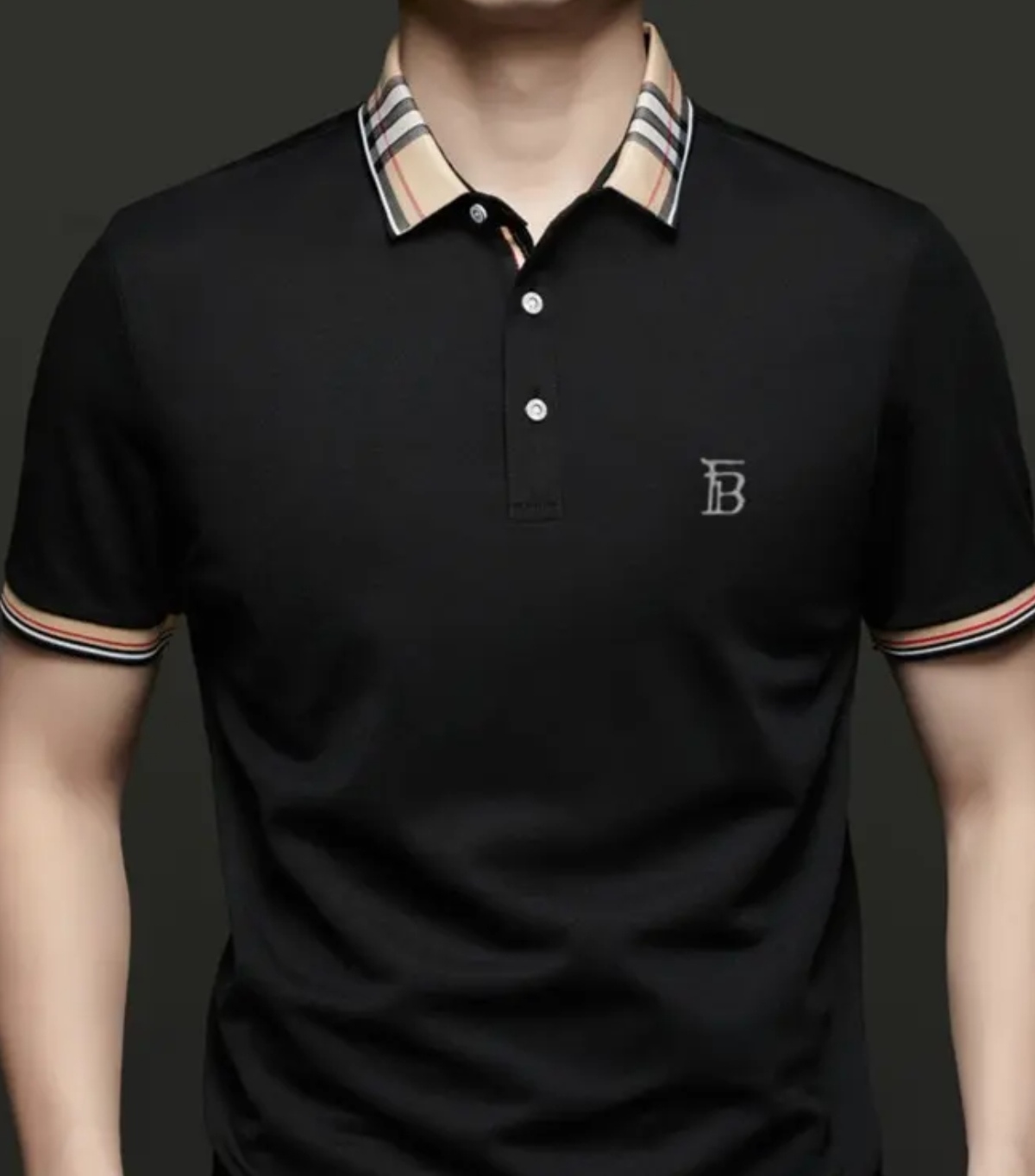 巴宝英伦polo轻奢品牌短袖T恤男士夏季翻领POLO衫纯色半袖上衣