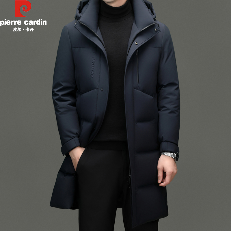 皮尔卡丹冬季极寒加厚男士羽绒服商务休闲防风中长款冬装保暖外套