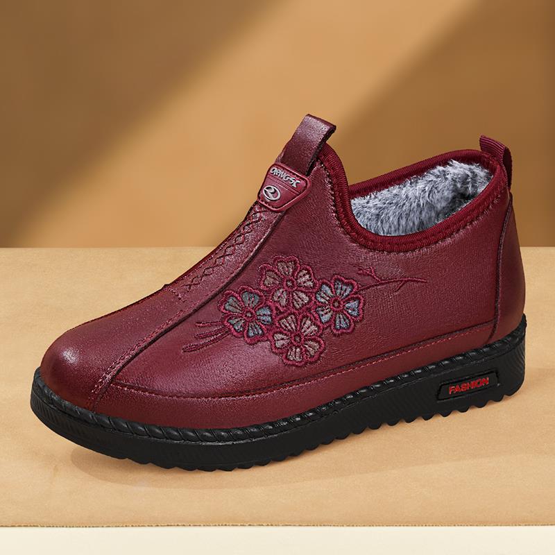老北京布鞋女冬加绒保暖老人棉鞋软底中老年妈妈防滑软底2025新款
