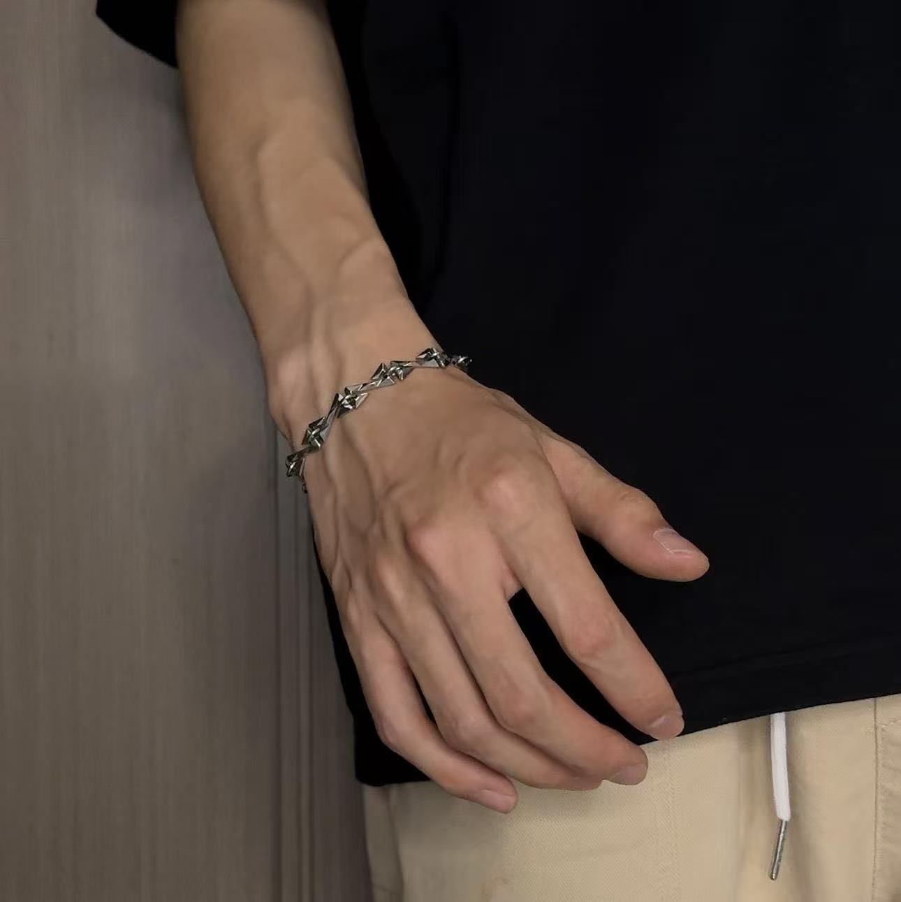 钛钢手链 手链男款小众潮牌设计ins冷淡风男潮高级感痞帅男生手饰