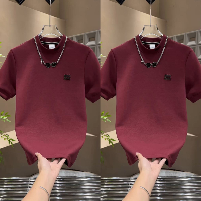 新款男士秋冬季加厚爆款短袖T恤半袖时尚本命年时尚大红色修身潮