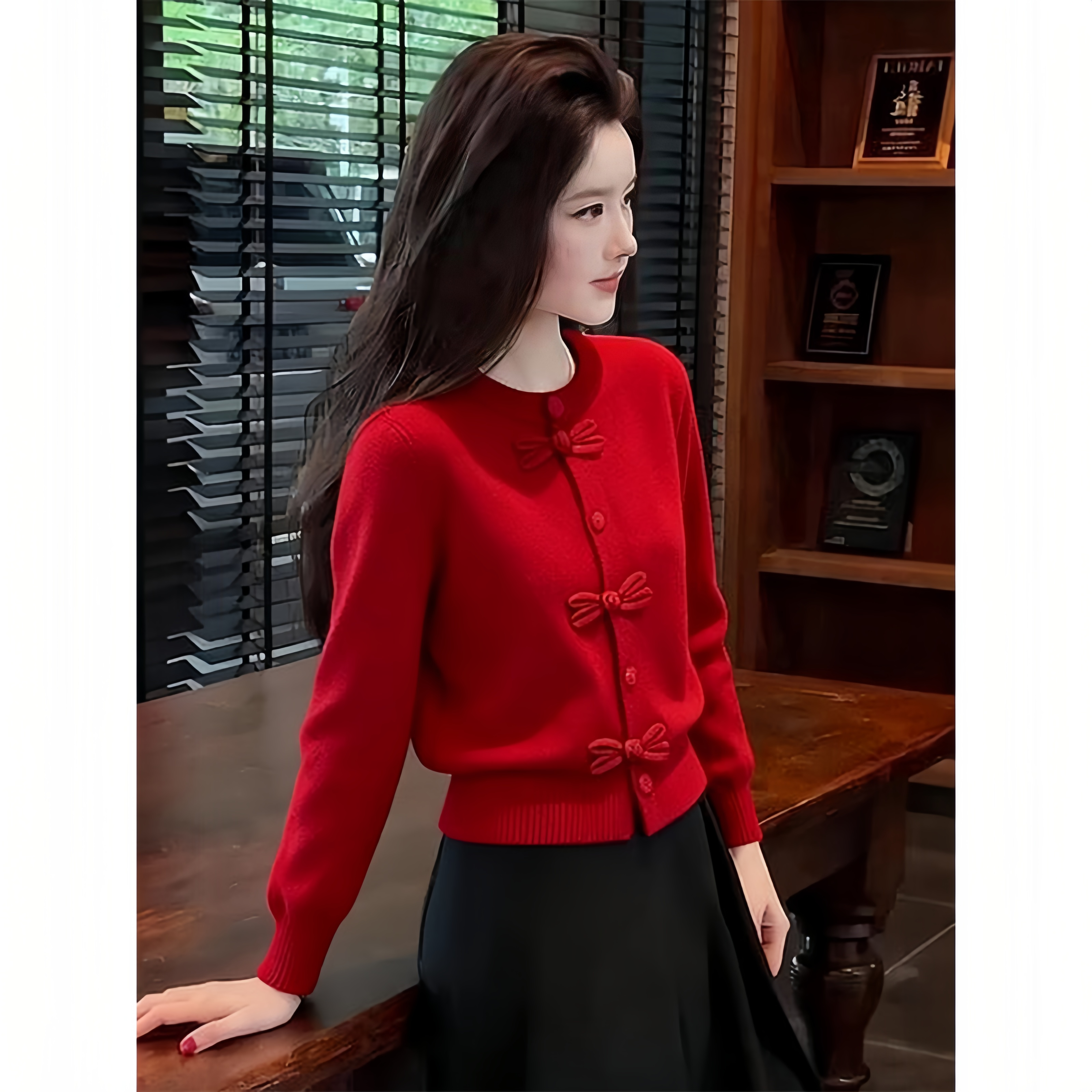 冬季穿搭圣诞穿搭针织衫女款2025新款小个子巨好看的小上衣