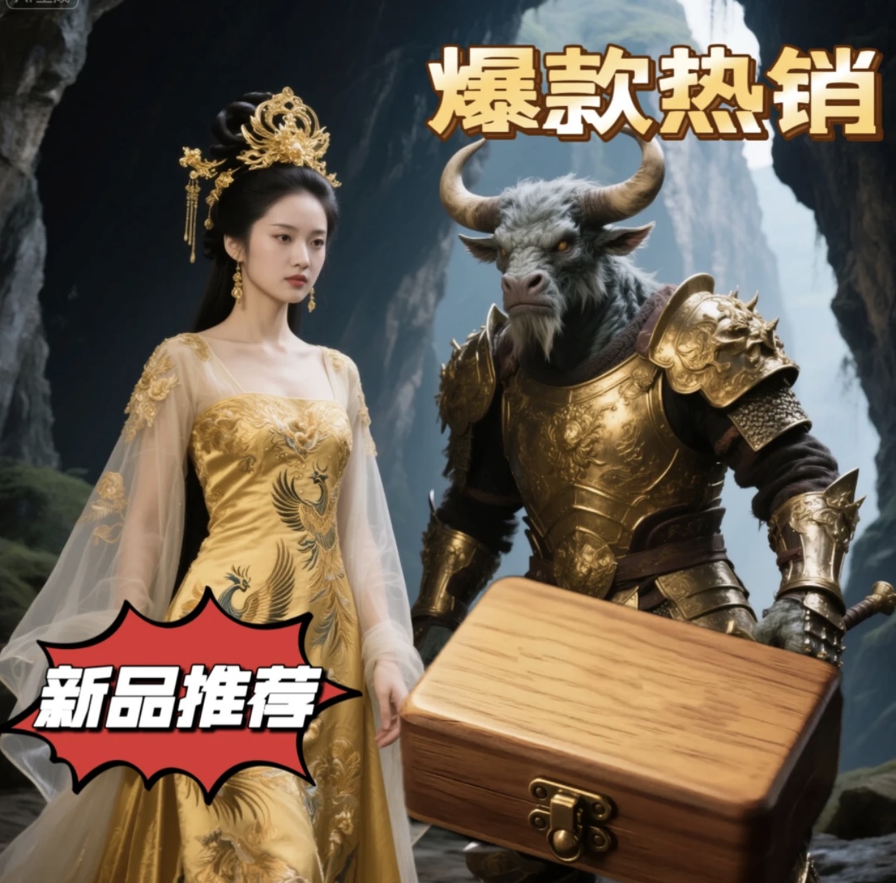 首饰袋 首饰袋【2025全新升级】收纳盒国风中式个性装饰精致复古