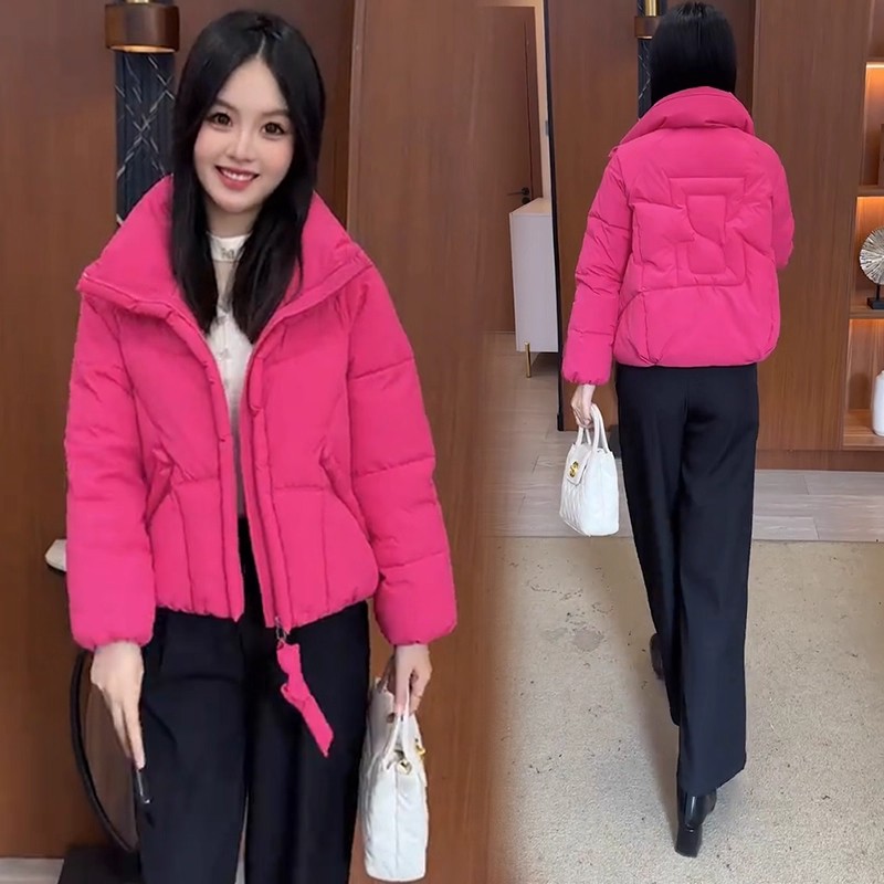 时尚短款棉服女2025冬季新款洋气显瘦加厚保暖面包服棉袄外套
