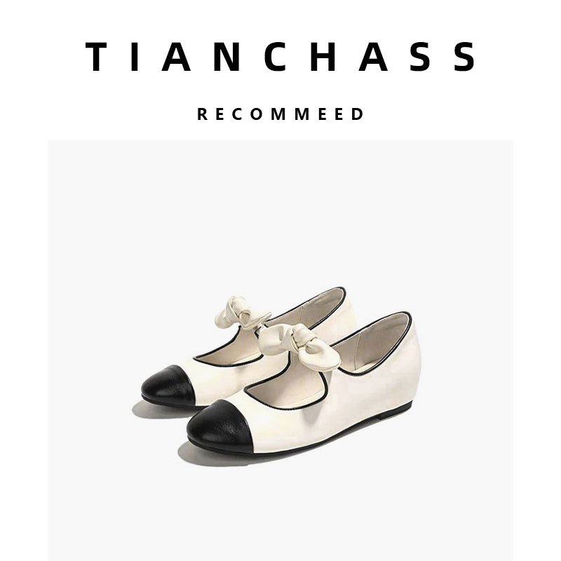 蝴蝶结内增高玛丽珍鞋女春季仙女一字带单鞋芭蕾鞋