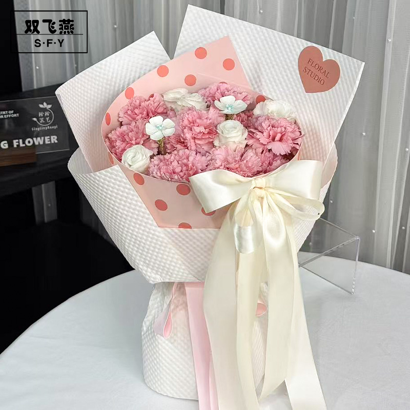 【10张】立体压纹艺术纸鲜花花束内衬纸花店diy花艺资材礼品纸