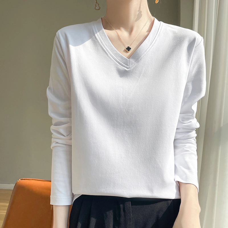 哥弟阿玛施正品大码女装纯棉长袖T恤女领圆领宽松纯版休闲上衣女