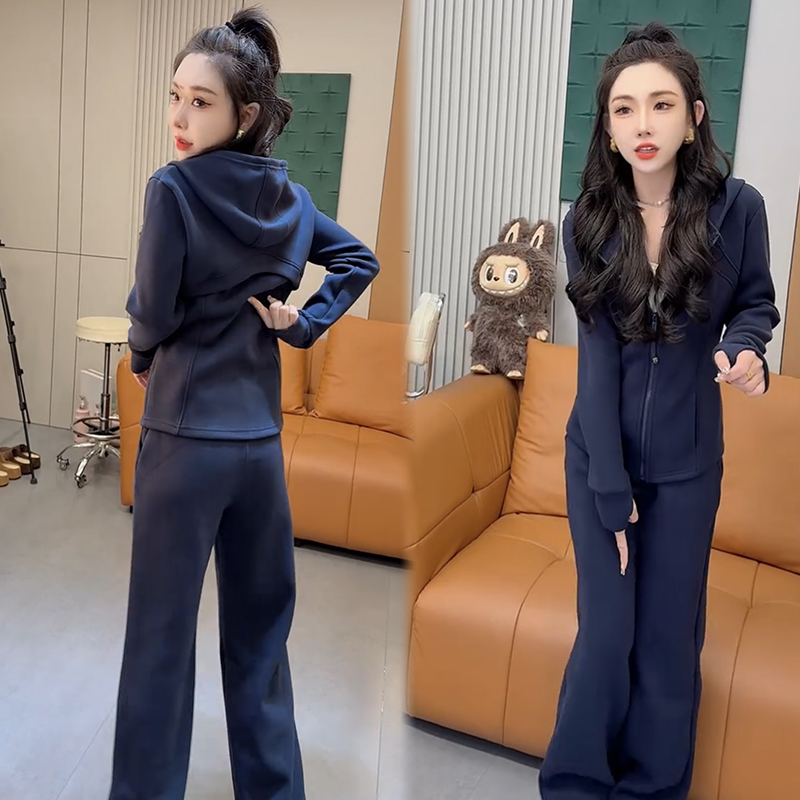 2025秋季新款时尚显瘦气质网红高档套装女高级百搭宽松大码两件套