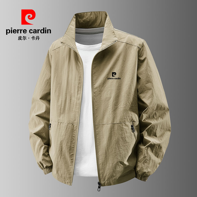 皮尔卡丹夹克男秋冬新款男士外穿户外运动宽松加绒休闲中老年外套