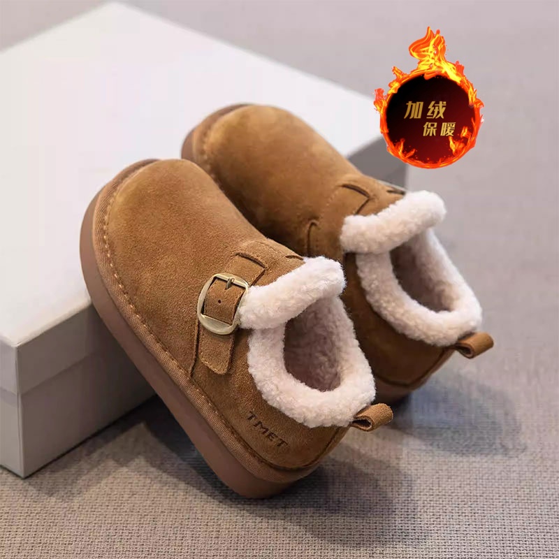 儿童雪地棉鞋2025新款冬季女童雪地靴女孩大棉鞋加绒加厚冬鞋防滑