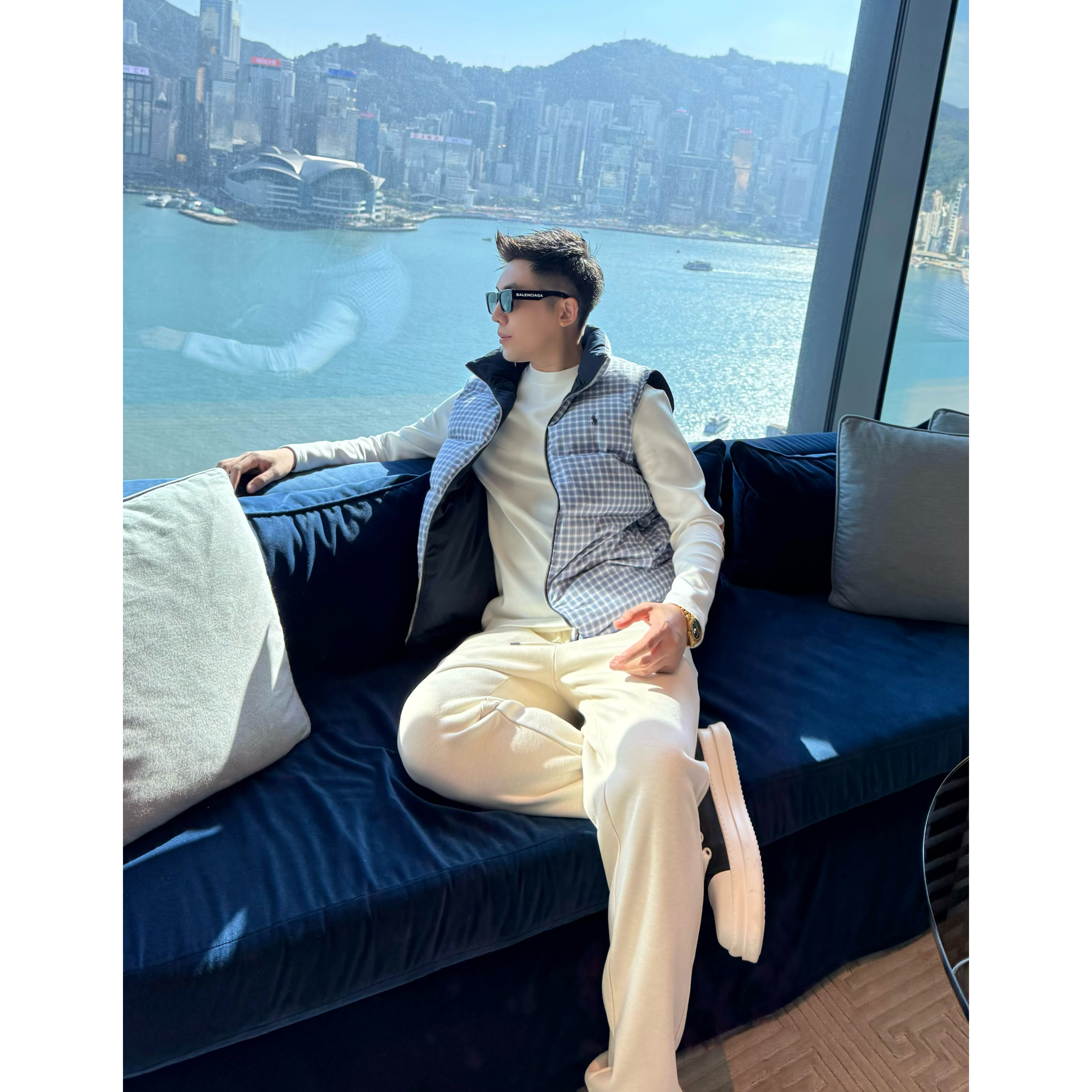 【双面穿马甲】绣马90白鸭绒秋冬填充加厚羽绒马甲痞帅男装高级外套