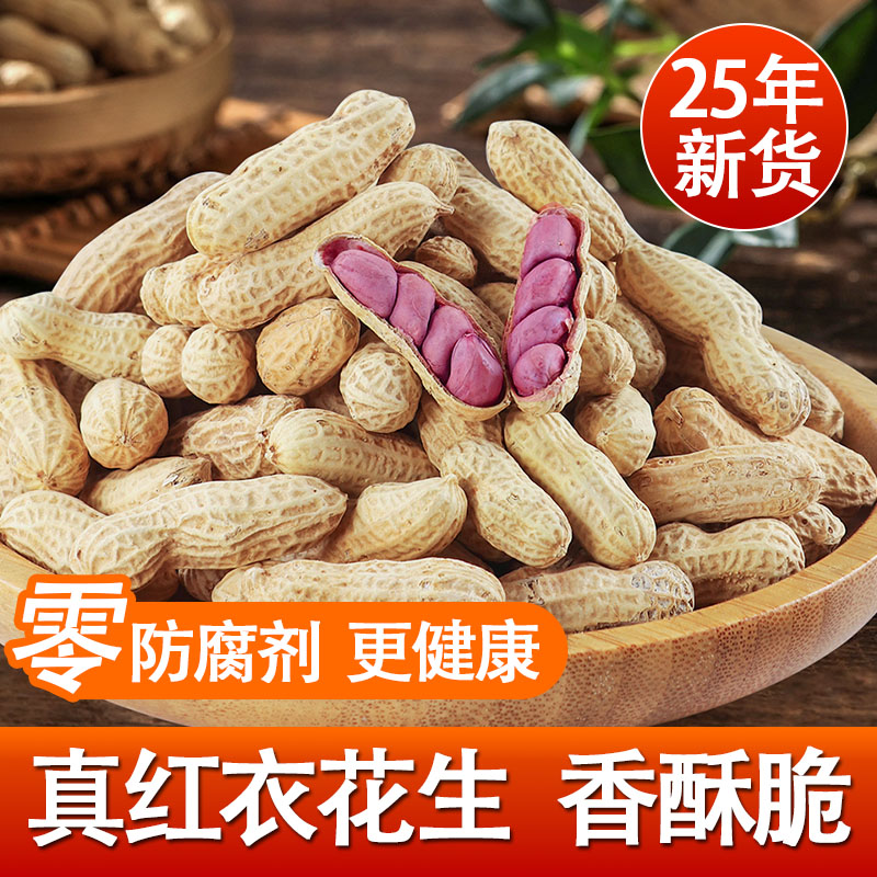 【配料干净】湿烤紫衣花生500g咸香五香蒜香味红衣带壳熟龙岩特产