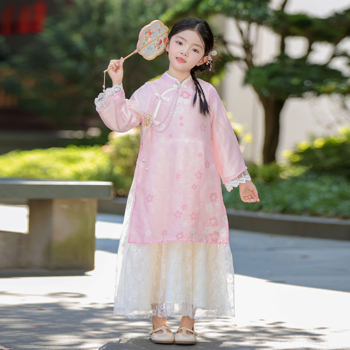 儿童旗袍2025新款女童汉服春秋国风超仙连衣裙绝美新中式唐装秋季