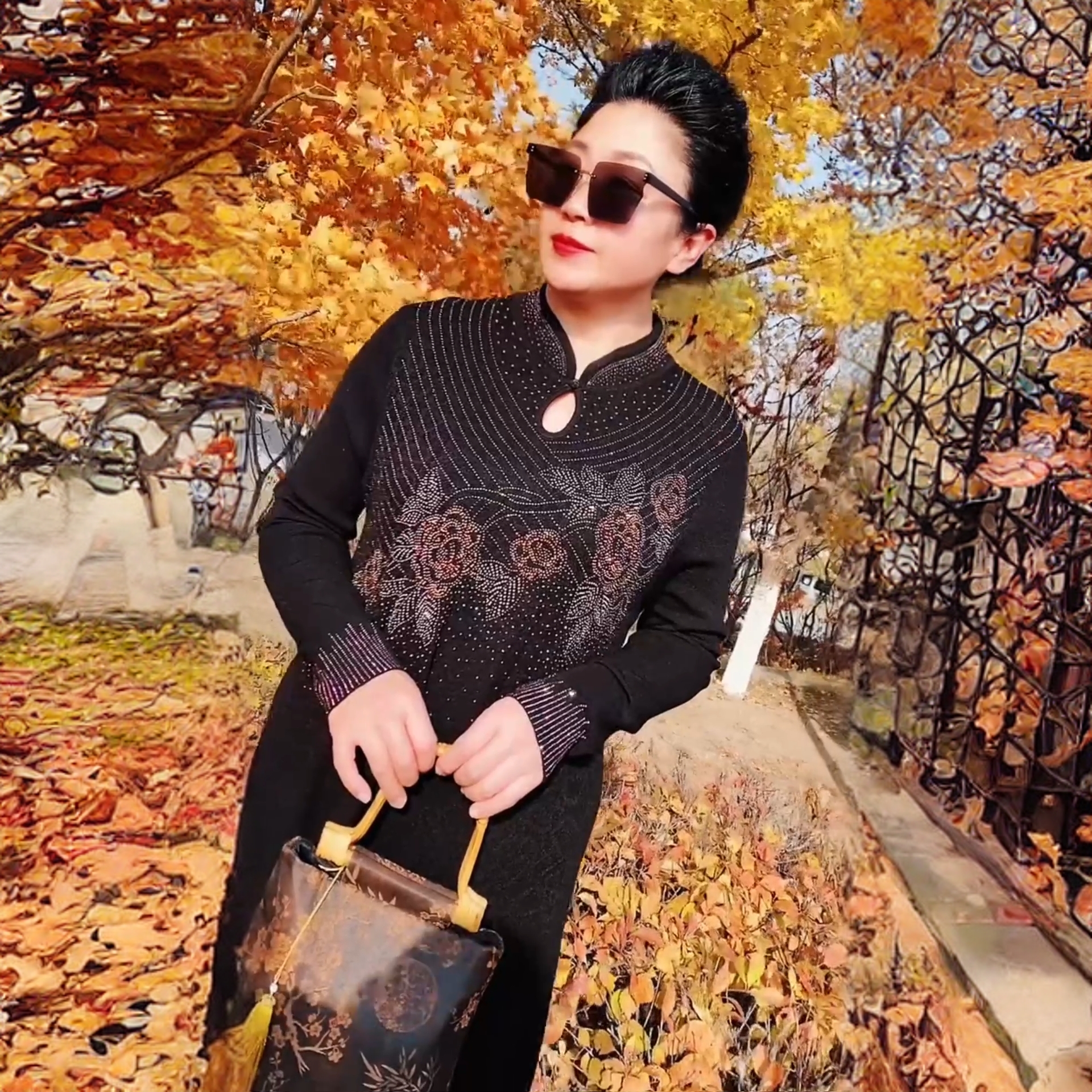 60120高品质喜婆婆婚宴装结婚秋旗袍妈妈礼服婚礼高档阔太太女装