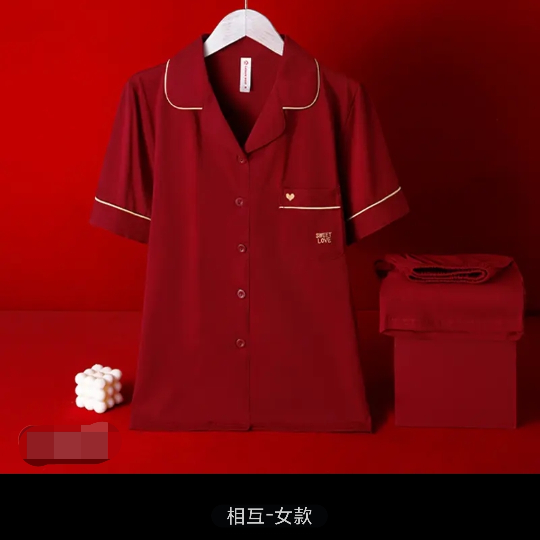 3215女士半袖薄款家居套装