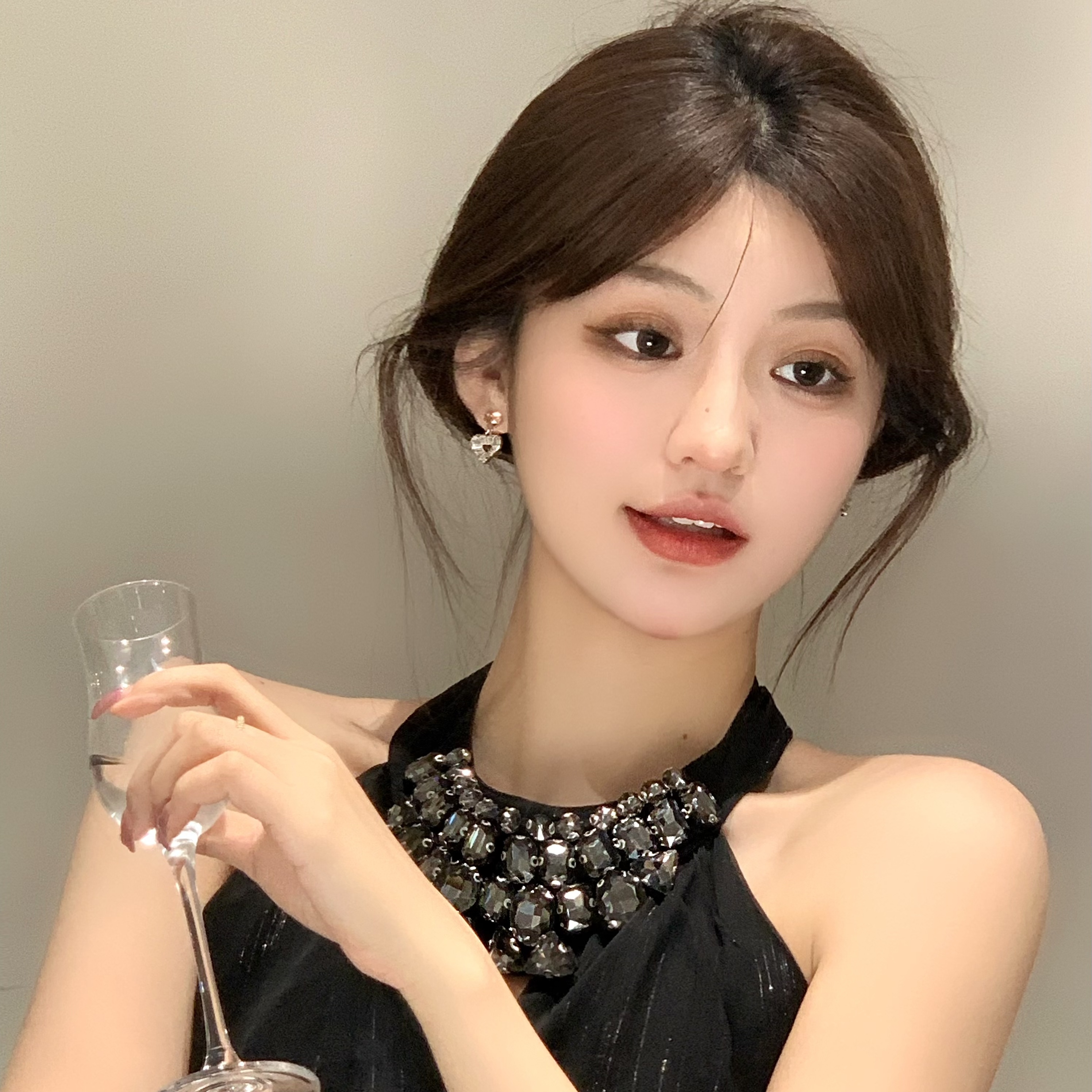 FULL GIRLISH耳环00948设计感爱心耳钉耳饰