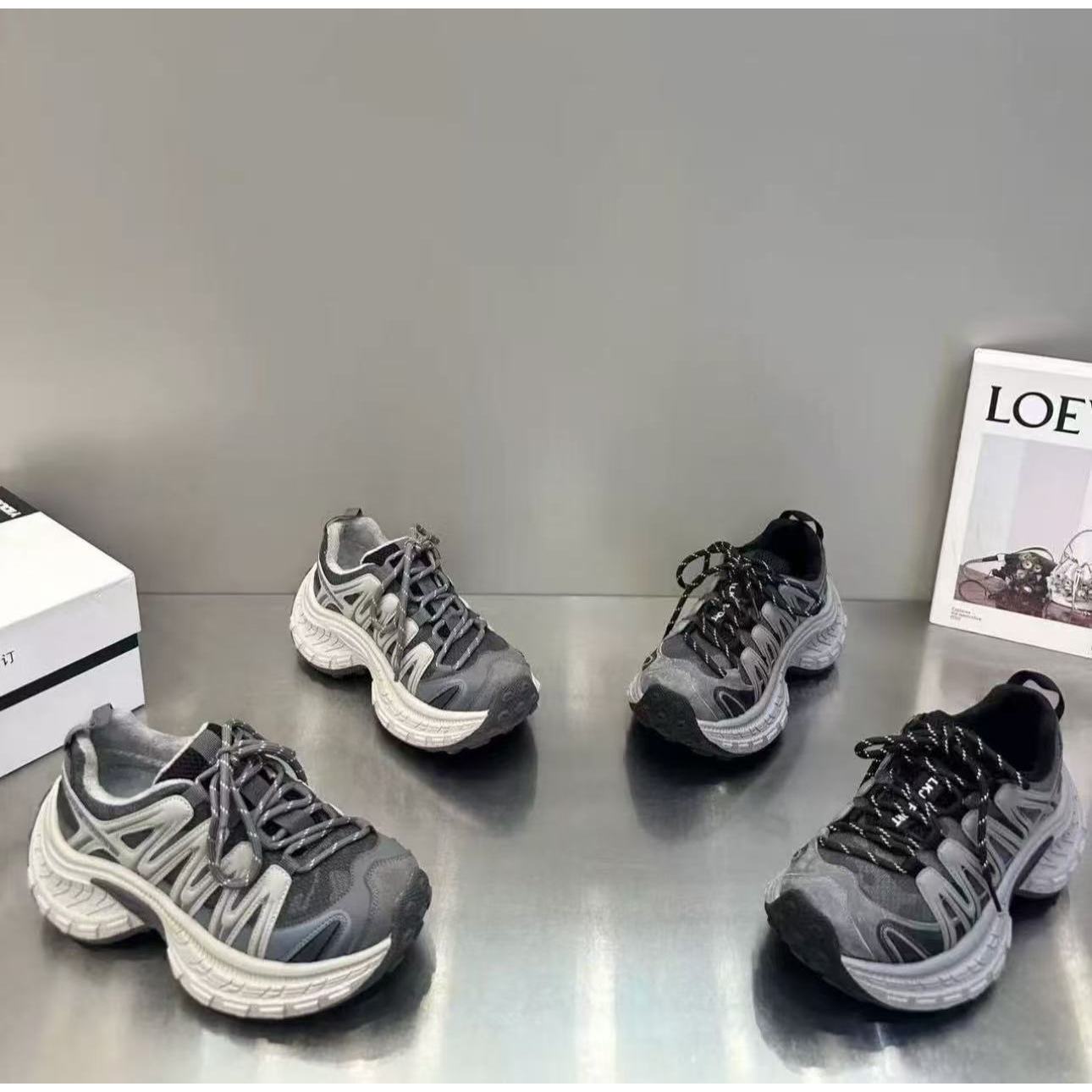 【雀尼】2025秋冬新款时尚老爹鞋百搭休闲鞋女鞋潮厚底增高加绒