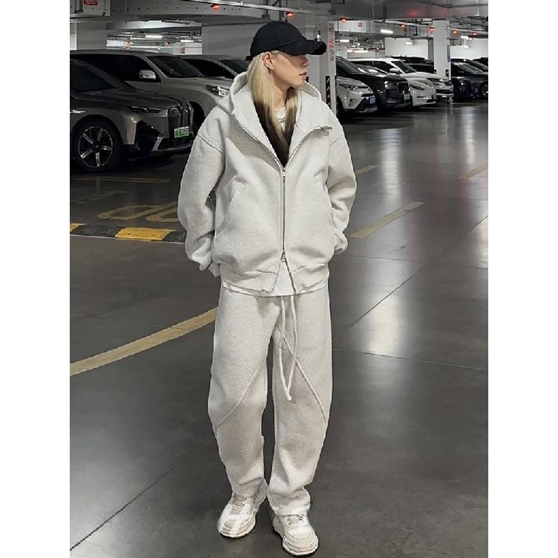 【德国EGYG・典藏匠造】2025秋季美式重磅连帽ins外套弯刀直筒卫裤运