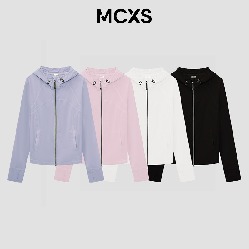 2025夏季新品裸感凉皮防晒衣女户外运动遮阳防晒休闲连帽开衫外套