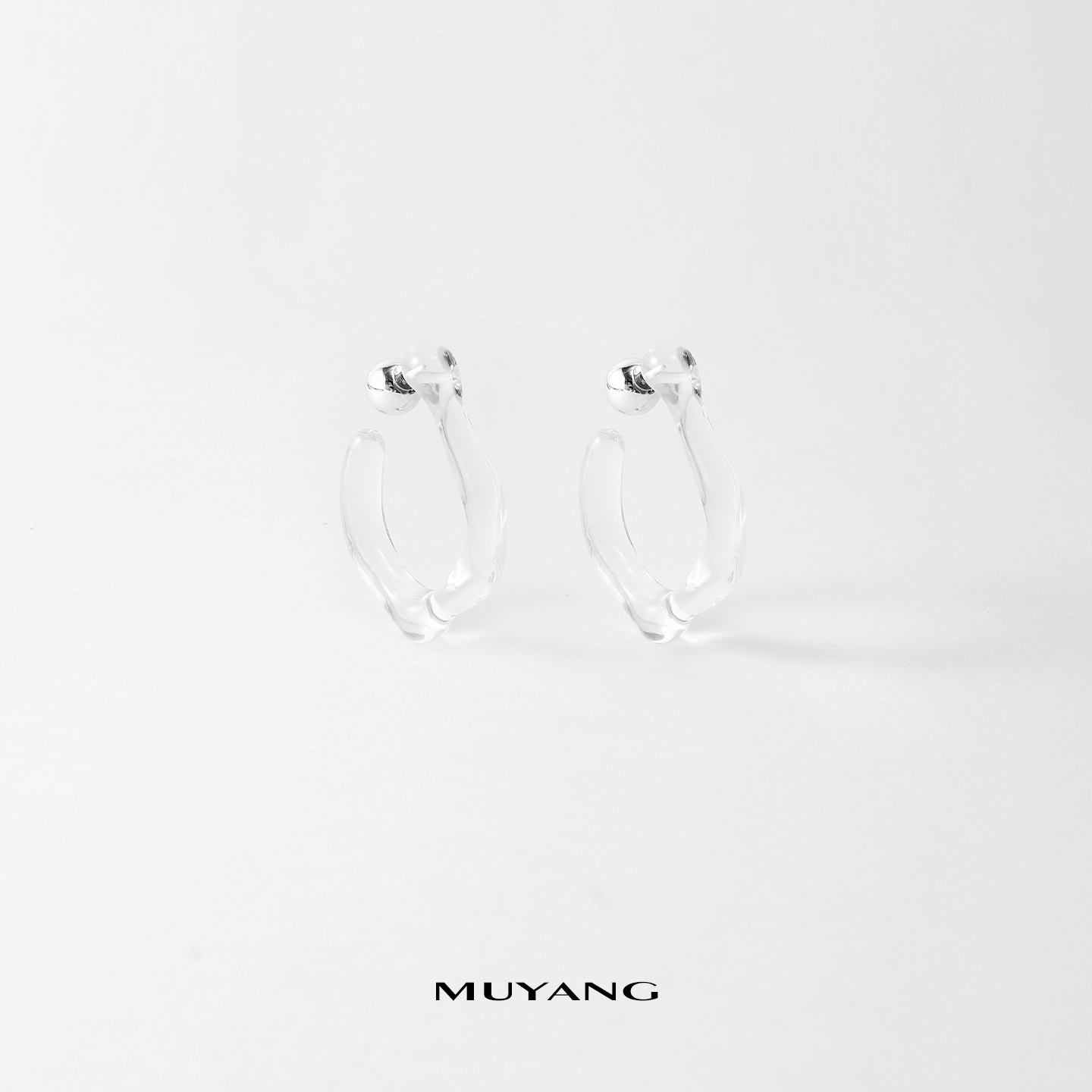 muyang/慕阳 非金属树脂耳饰 气质时尚百搭个性简约精致白令耳钉