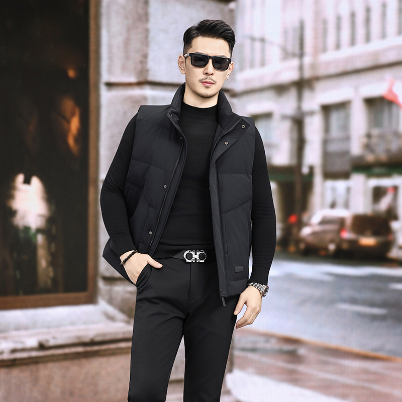 恒源祥集团Fazeya羽绒马甲男保暖加厚背心马夹外套短款秋冬季男士