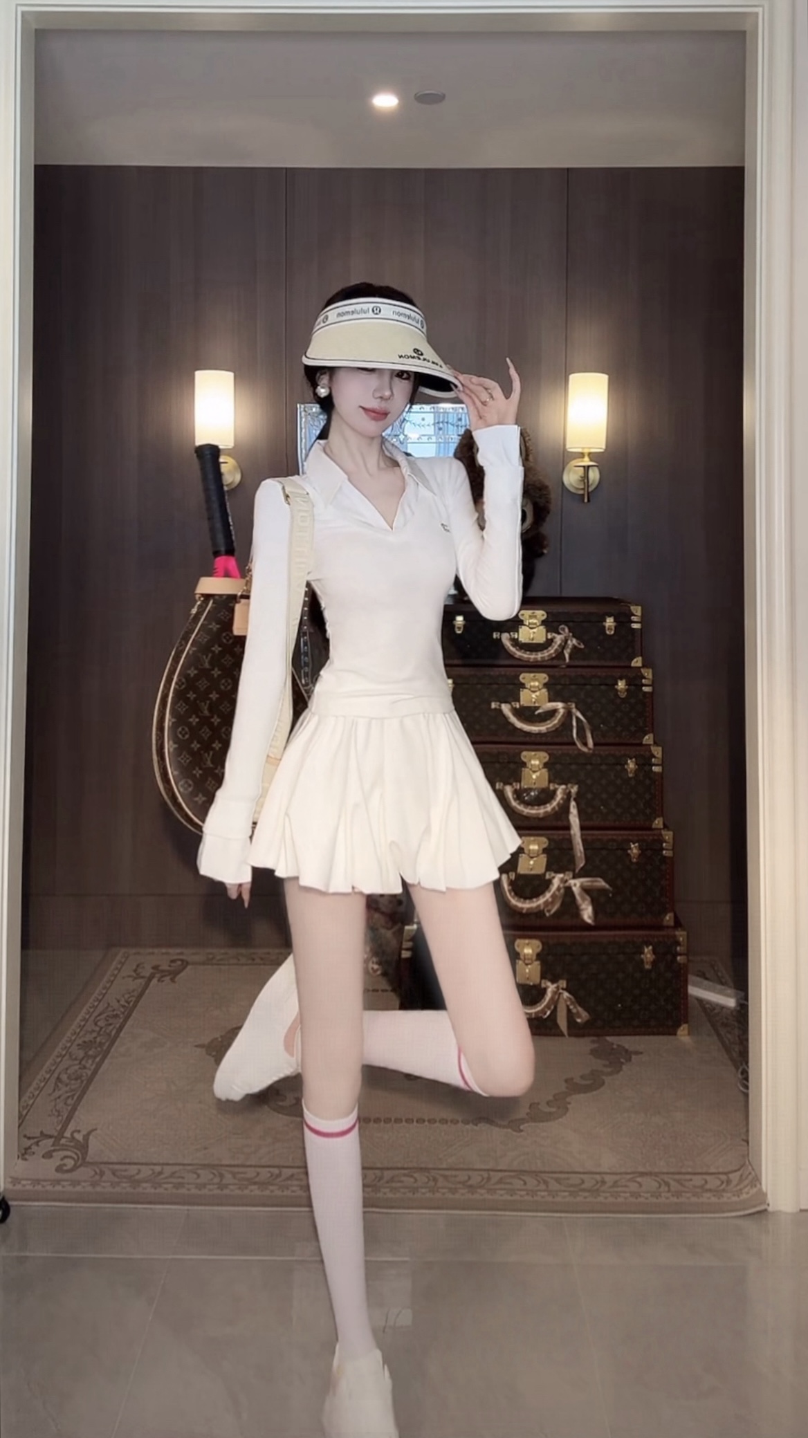 【雅乔定制】温网贵族 运动休闲假两件长袖针织上衣DYYK-24081907