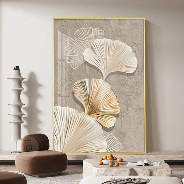 致韬奶油风客厅沙发背景墙装饰画抽象玄关走廊挂画落地壁画