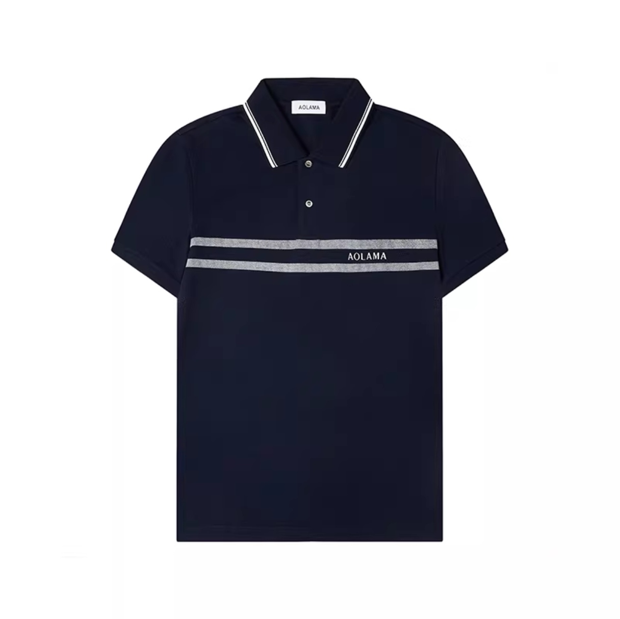 奥拉玛AOLAMA男装2025夏季新款绣花短袖T恤翻领POLO衫883352231