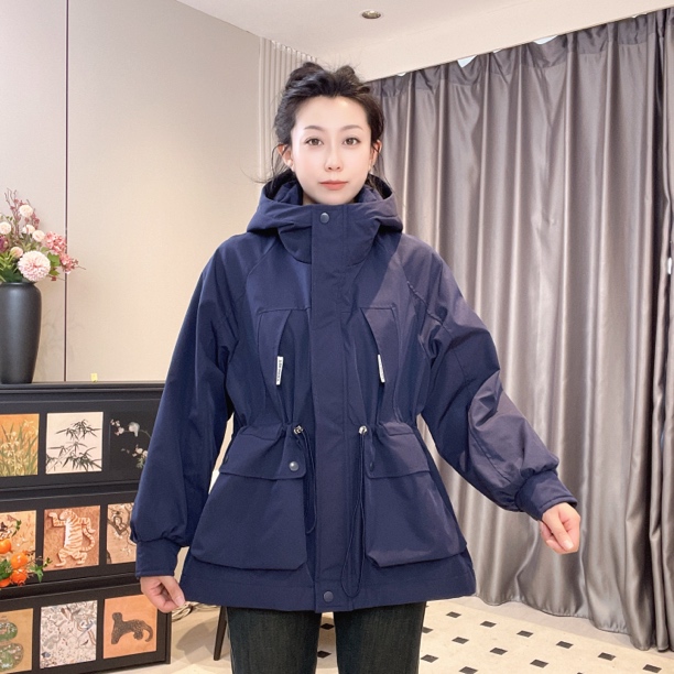 F#F芳芳原创秋冬新款连帽二棉冲锋衣外套休闲女士宽松8166#-2