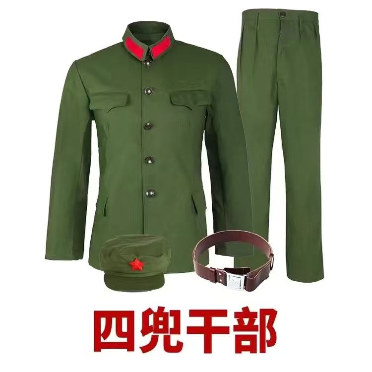 的确良夏款四口袋套装 涤卡冬装 后期1比1制作