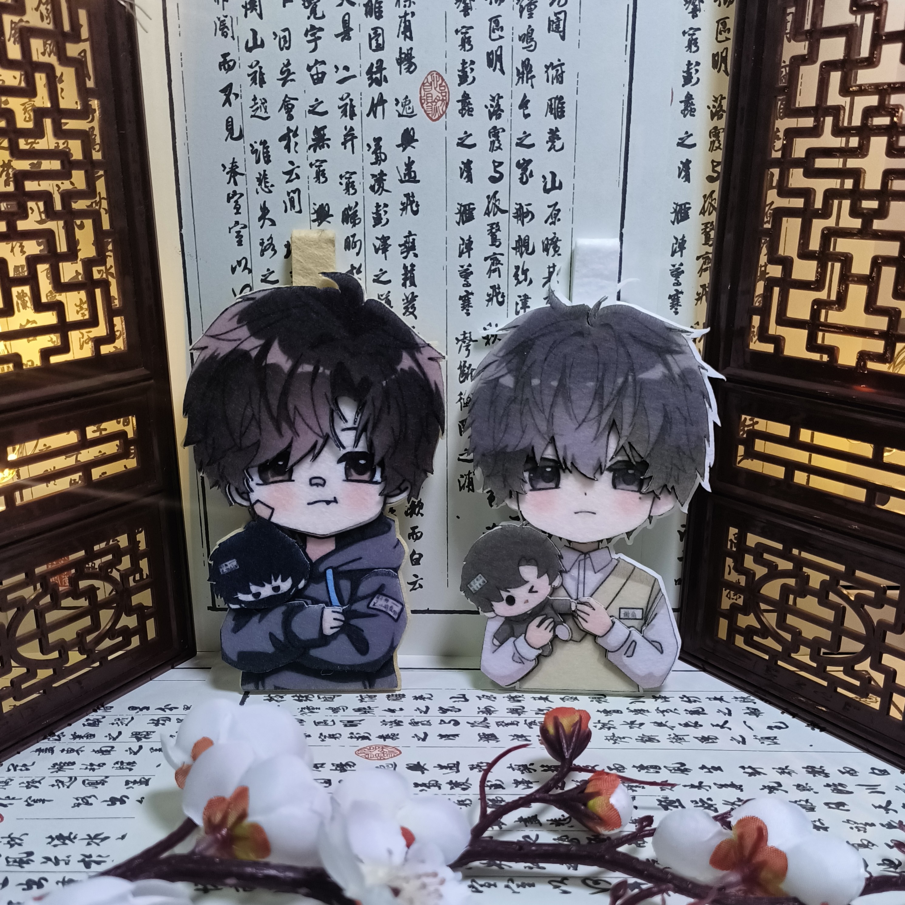 伪装学渣贺朝谢俞二次元卡通可爱书包钥匙扣不织布挂件礼物