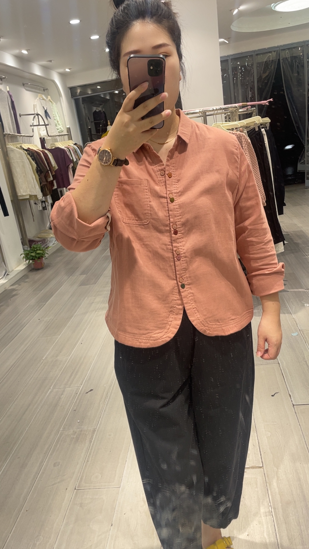 早秋新款长袖宽松百搭棉质衬衫女显瘦时尚休闲上衣