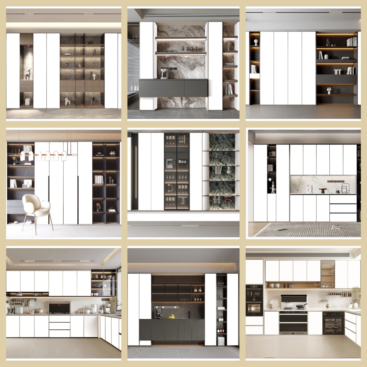 2025新款全屋定制衣柜橱柜选色魔卡 装修展示效果图模版百变魔卡