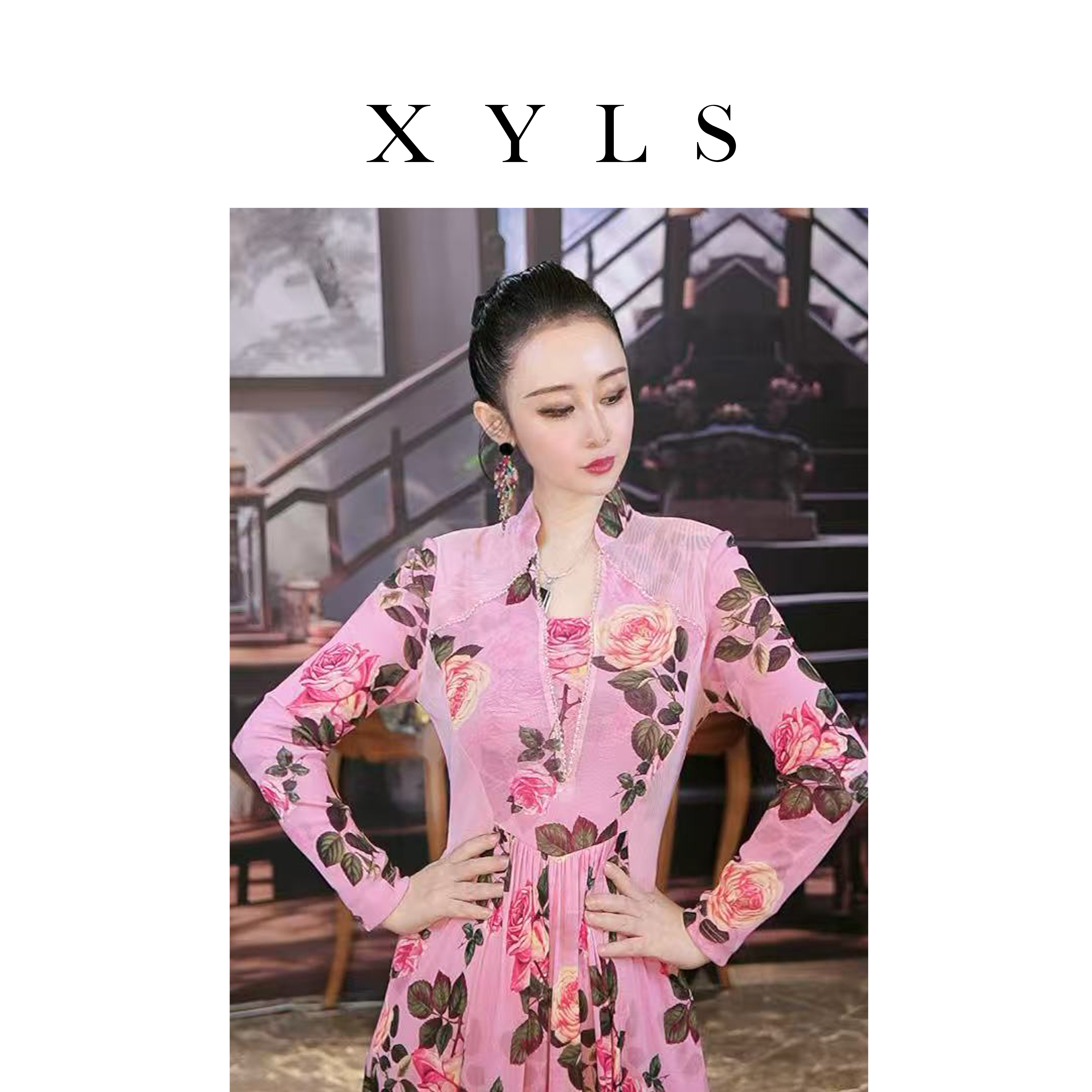 女装连衣裙弹力印花T006812-1