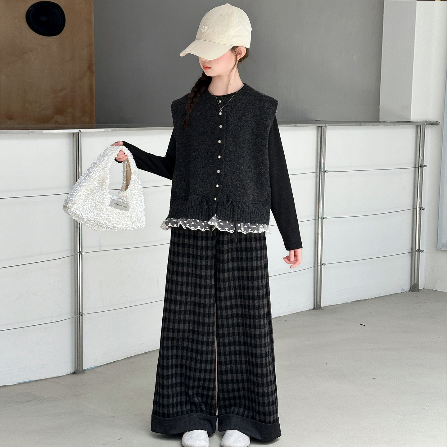 简约潮牌店铺儿童服装2025年新款衣服女童装秋装套装6-12岁高级感