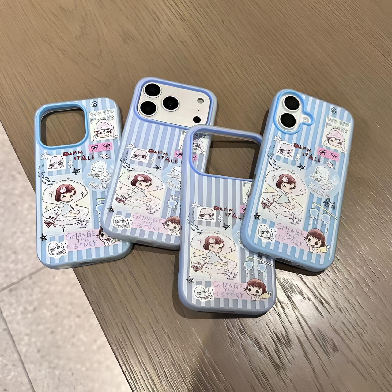 治愈海洋贝壳奈良美智适用苹果17/15/14/13promax手机壳12/11防摔