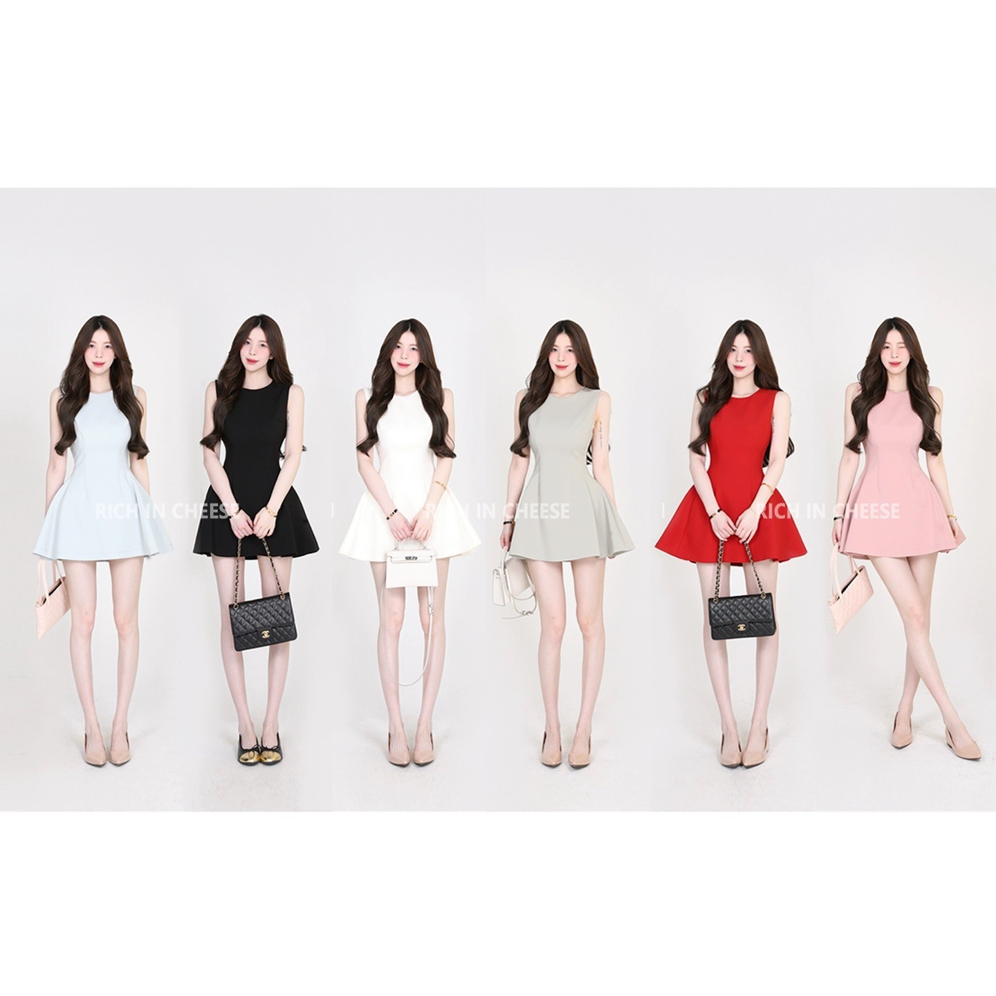 舒胡蕾 生日裙【无袖版】夏季薄料西装显瘦收腰女装无袖收腰连衣裙