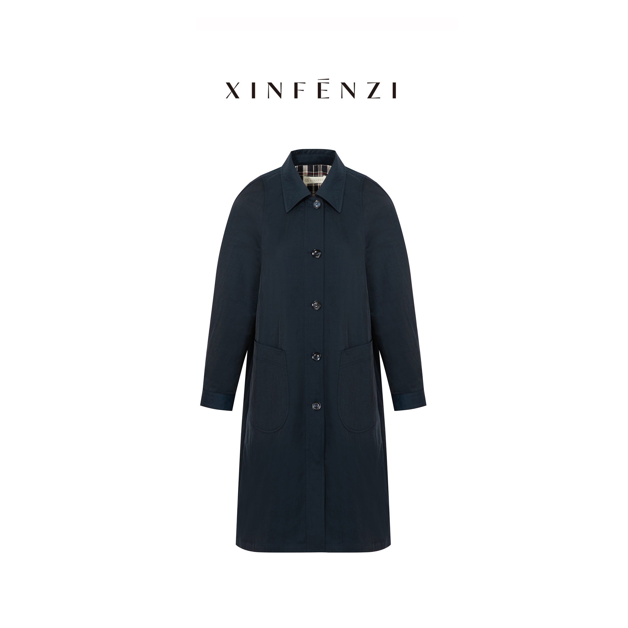 【高光时刻】XINFENZI 高密光泽感顺滑不易皱显瘦风衣 FJK36629