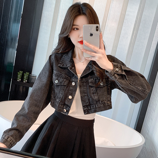 网红炸街牛仔外套女秋装2025新款韩版百搭显瘦短款高腰小个子上衣
